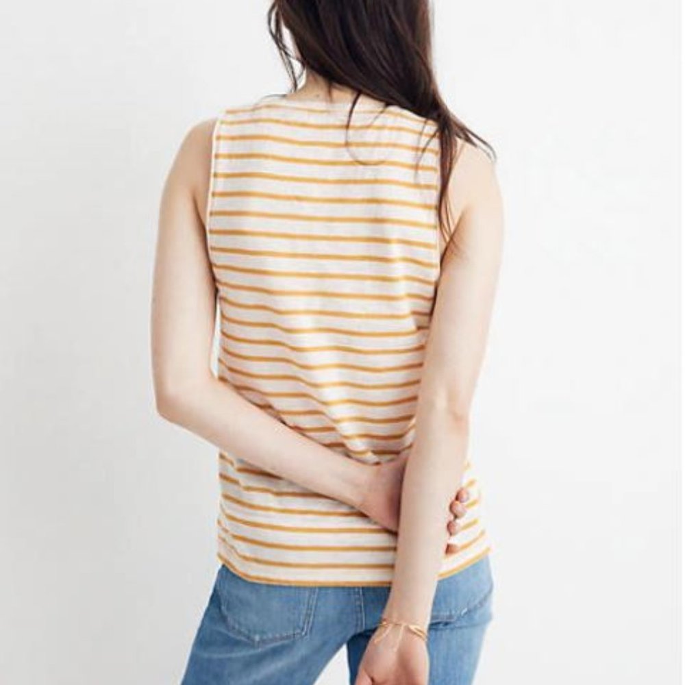 MADEWELL Whisper Cotton V-Neck Tank, NWOT, Sz XL - Picture 4 of 9